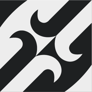 Decorative cement tile Adverso with bands and lines, diagonals and zigzags, volume and 3D effect