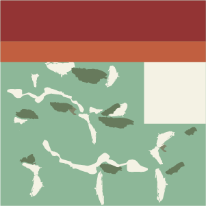 Decorative border tile Antica Cenefa with bands and lines