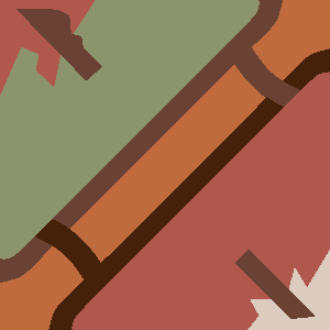 Decorative cement tile Colon with bands and lines, diagonals and zigzags, knots and interlacing