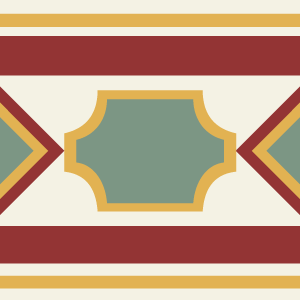 Decorative border tile Estambul I Cenefa with bands and lines
