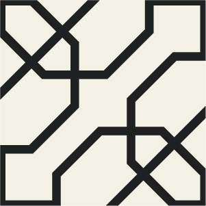 Decorative cement tile Griego with squares and checkerboards, crosses and saltire forms, bands and lines