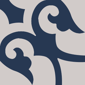 Decorative cement tile Icaro with arches and curves