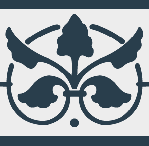 Decorative border tile Nature Cenefa with leaves and foliage, bands and lines, arches and curves