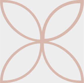 Decorative cement tile Orquidea with flowers and petals, minimalist geometry
