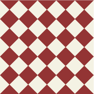 Mosaico decorado Rombos II con rombos y diamantes, cuadrados y dameros, diagonales y zigzags