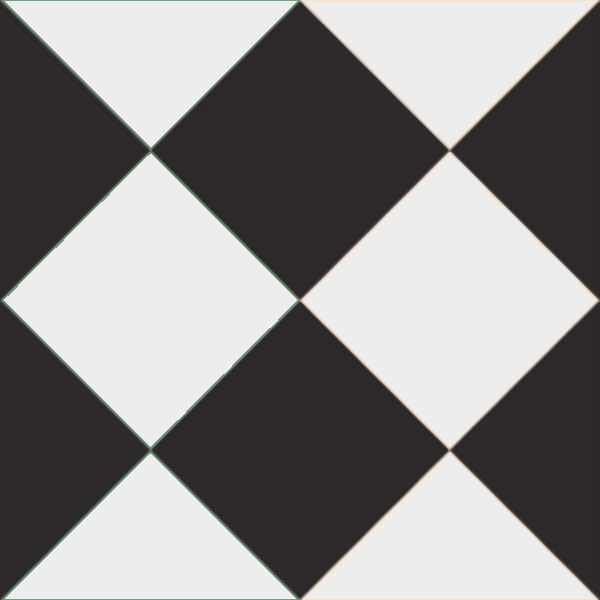 Decorative cement tile Rombos with diamonds and rhombi, squares and checkerboards, diagonals and zigzags