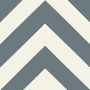 Decorative cement tile Vertices with diagonals and zigzags