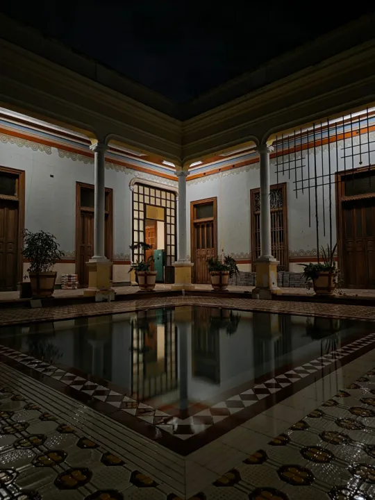 Mosaic composition around a central courtyard