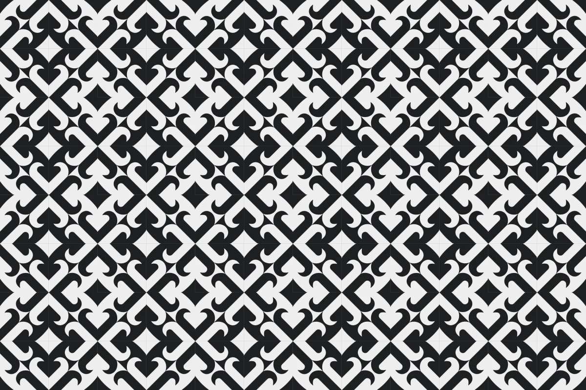 Complete repeated pattern for Adverso handcrafted cement tile