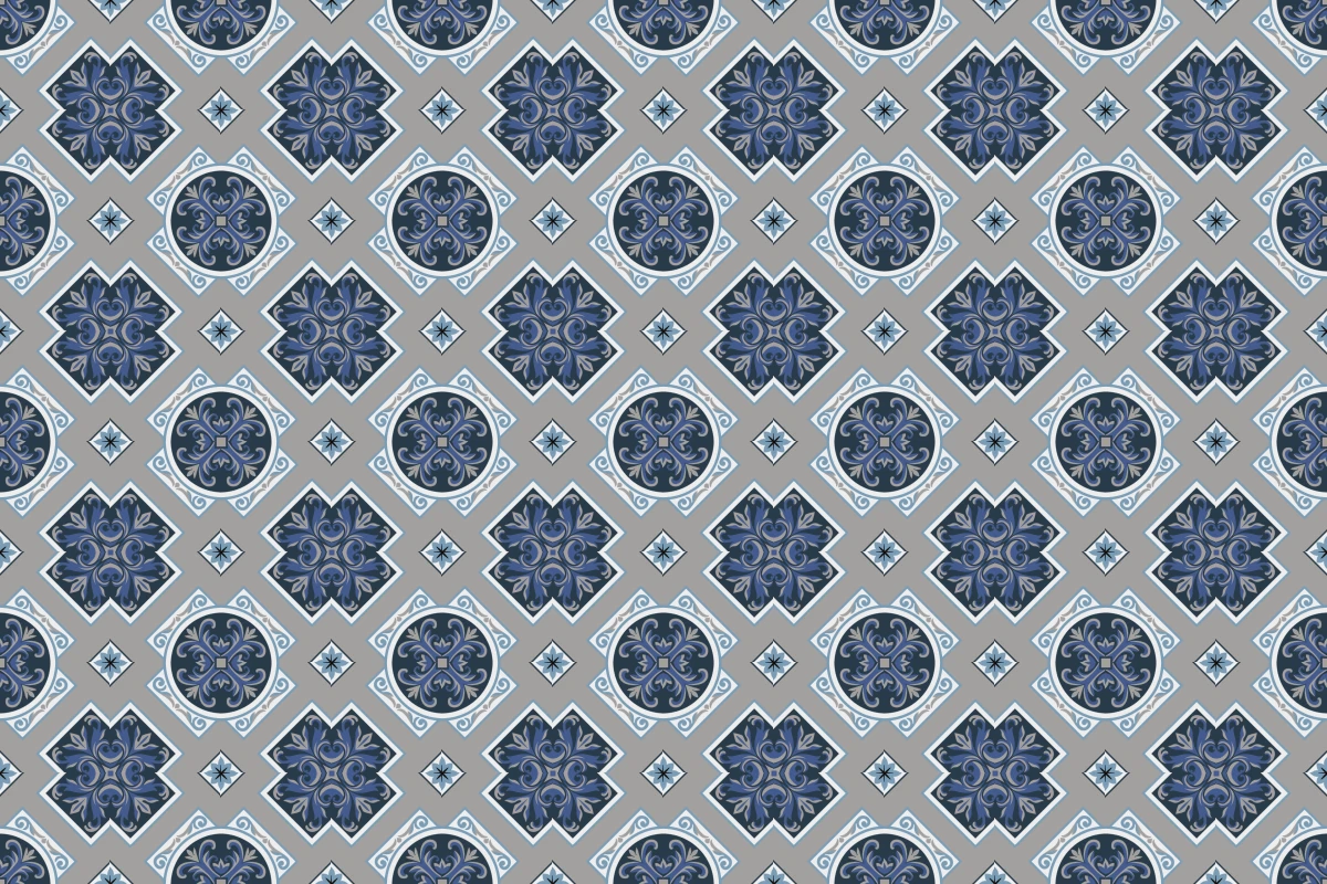 Patrón completo repetido del mosaico artesanal Alcazar