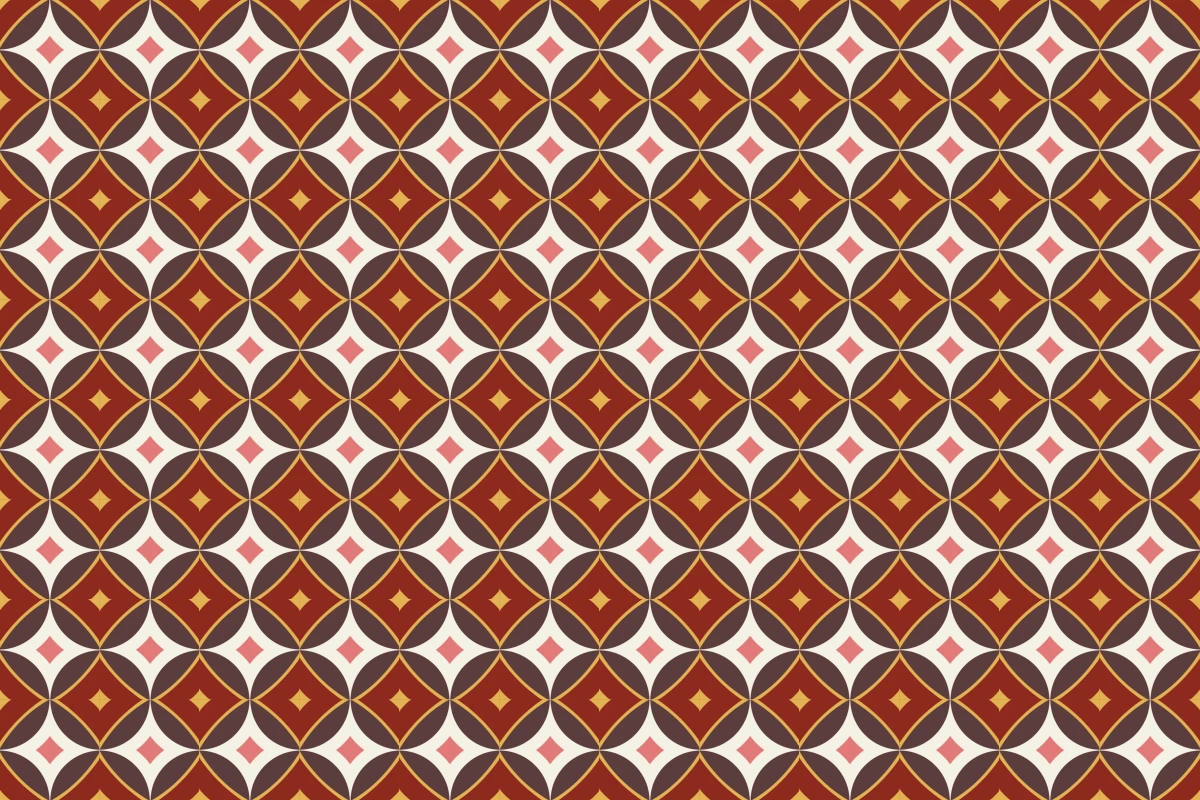 Complete repeated pattern for Andros II handcrafted cement tile