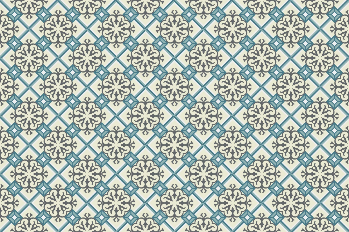 Complete repeated pattern for Artic handcrafted cement tile