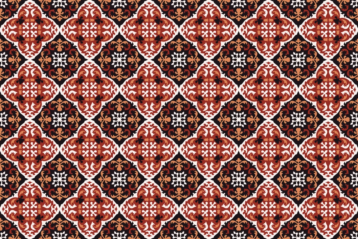 Patrón completo repetido del mosaico artesanal Borgia
