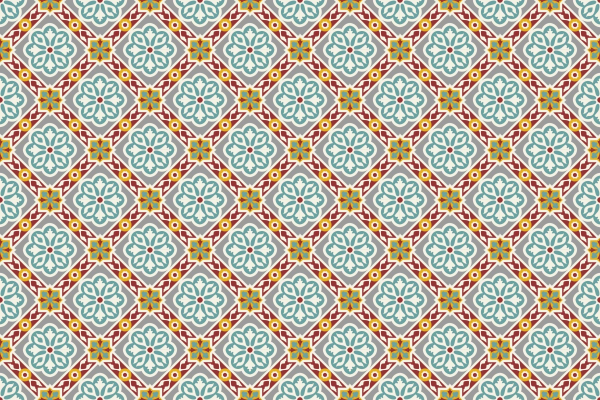 Complete repeated pattern for Bremen handcrafted cement tile