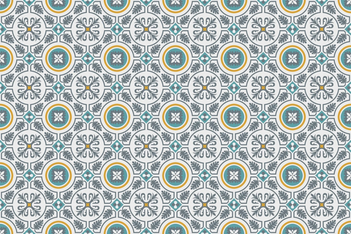 Complete repeated pattern for Cannes handcrafted cement tile
