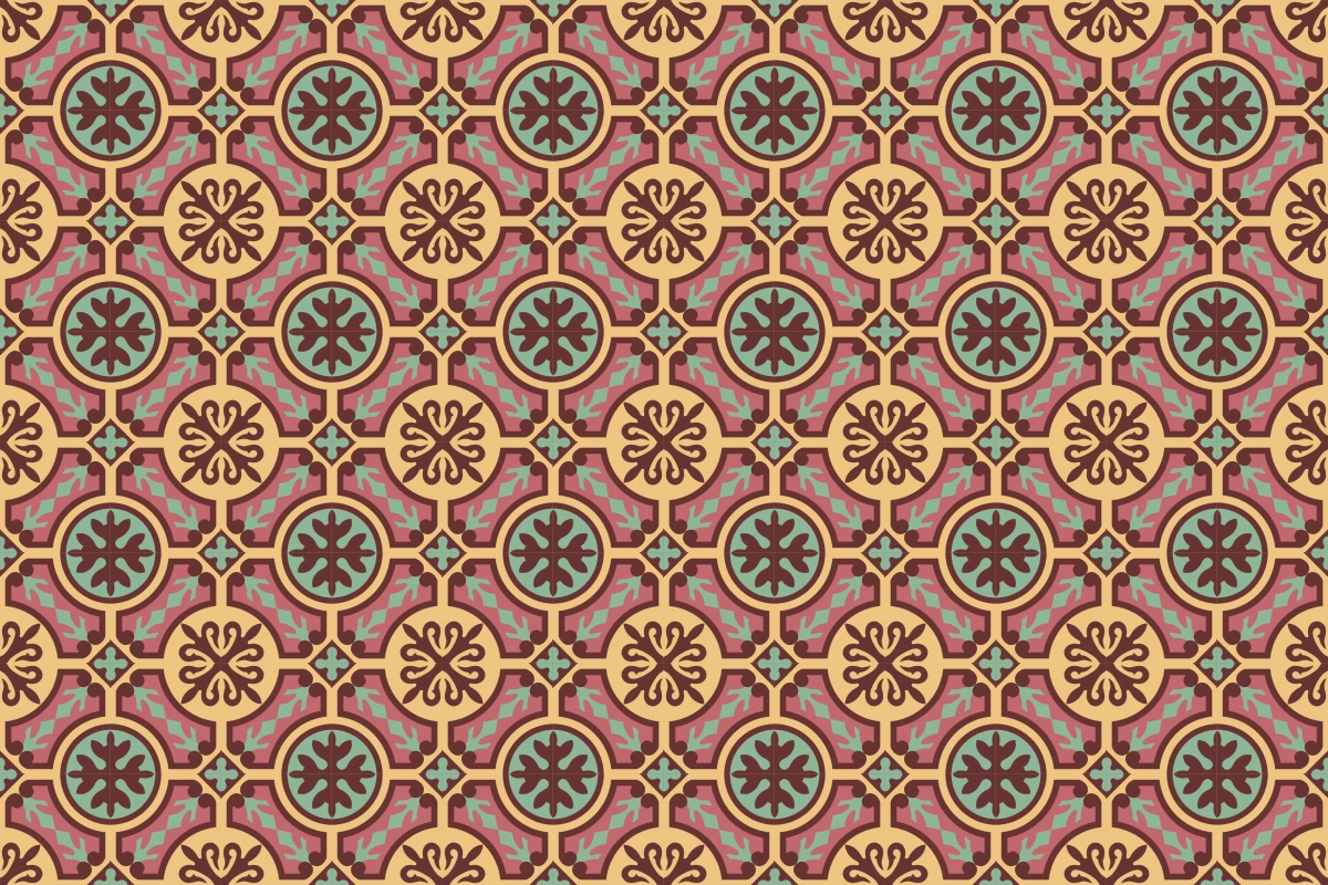Patrón completo repetido del mosaico artesanal Cervera