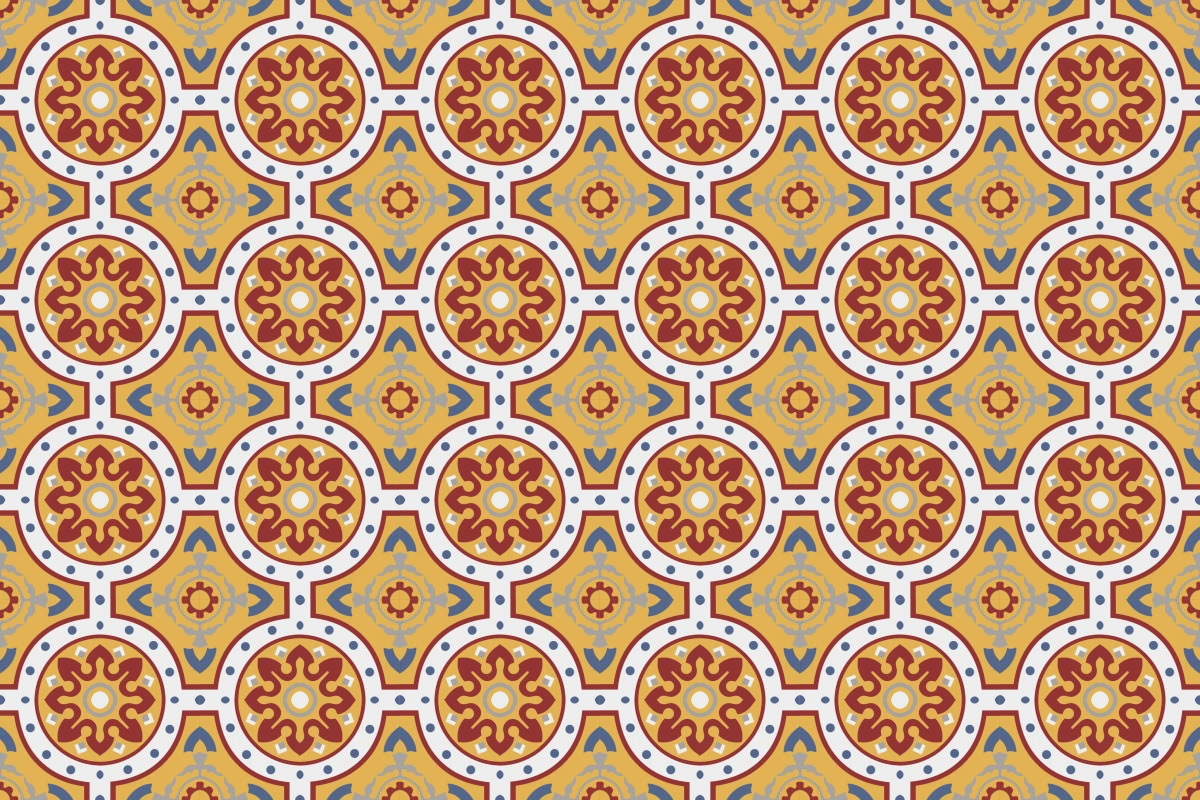 Complete repeated pattern for Codice handcrafted cement tile