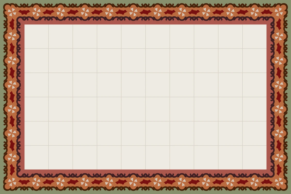 Complete repeated pattern for Colon Esquina handcrafted cement tile