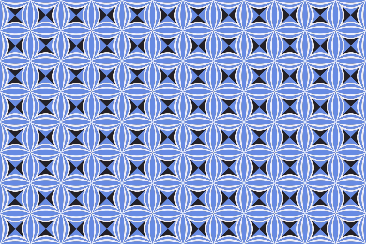 Complete repeated pattern for Convexus 3 handcrafted cement tile