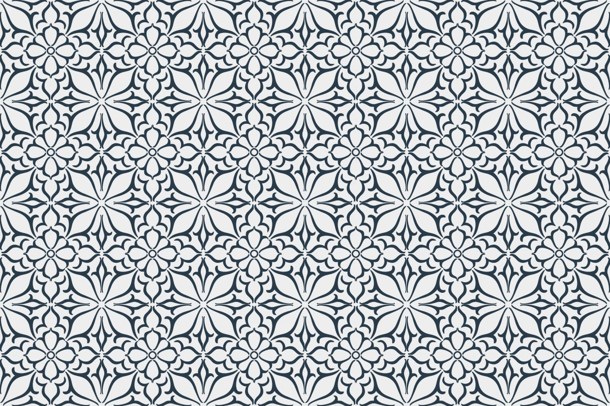 Complete repeated pattern for Cotton handcrafted cement tile