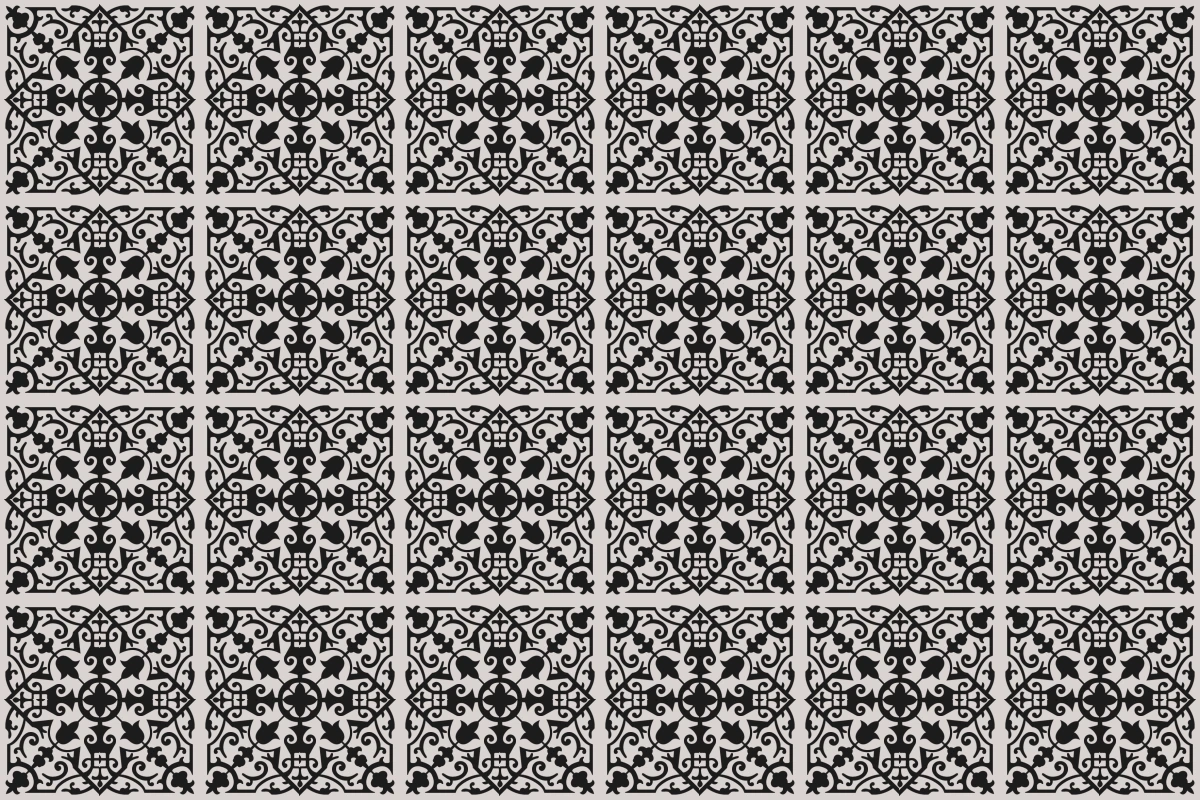 Patrón completo repetido del mosaico artesanal De Castilla