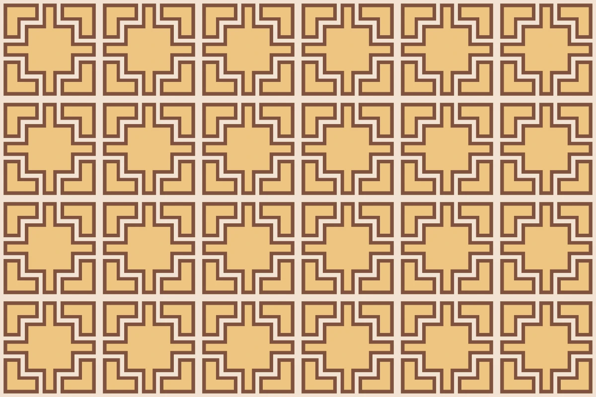 Complete repeated pattern for Dedalo handcrafted cement tile