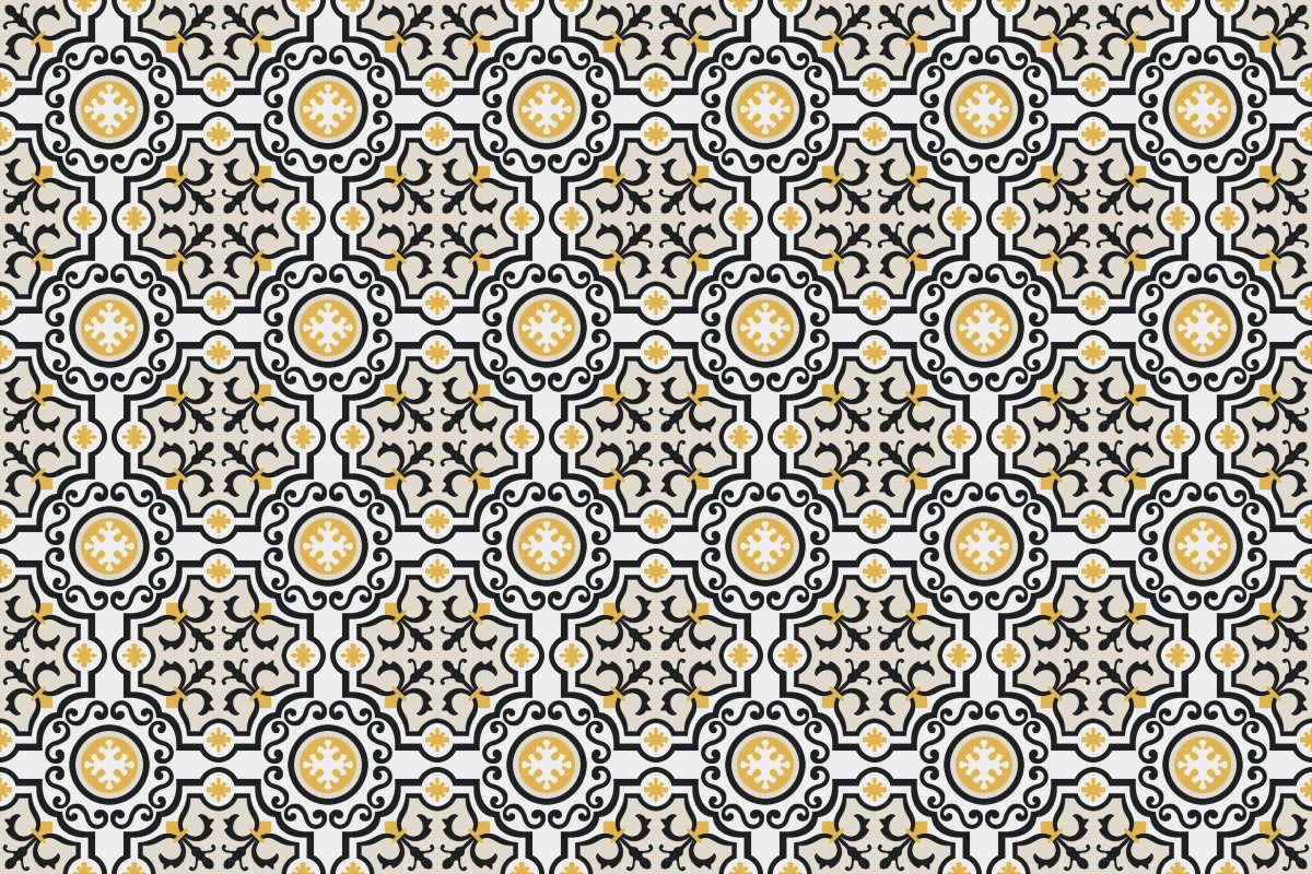 Complete repeated pattern for Dinard handcrafted cement tile