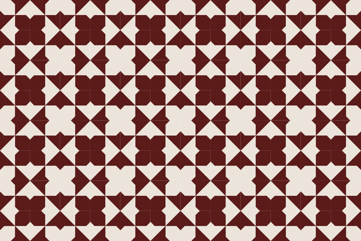 Complete repeated pattern for Espello handcrafted cement tile