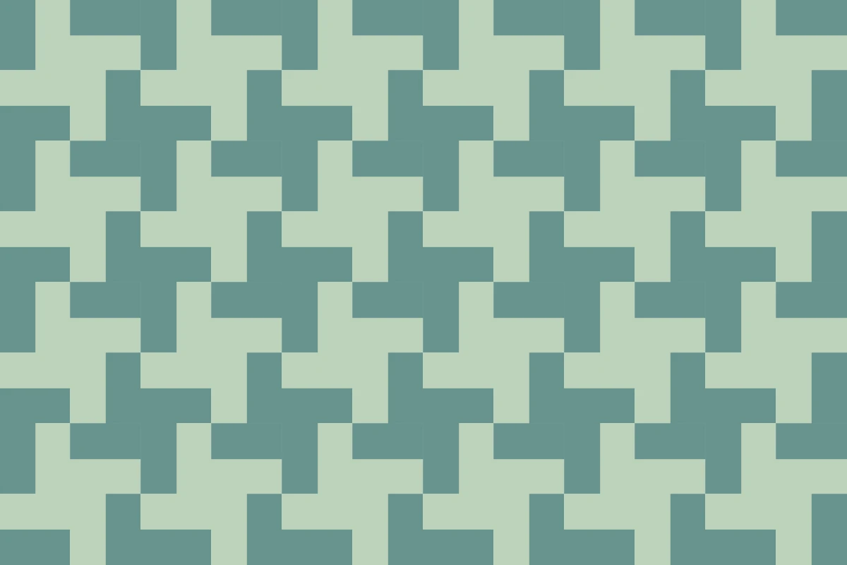 Complete repeated pattern for Formas V handcrafted cement tile