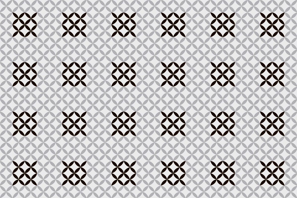 Complete repeated pattern for Fractales handcrafted cement tile