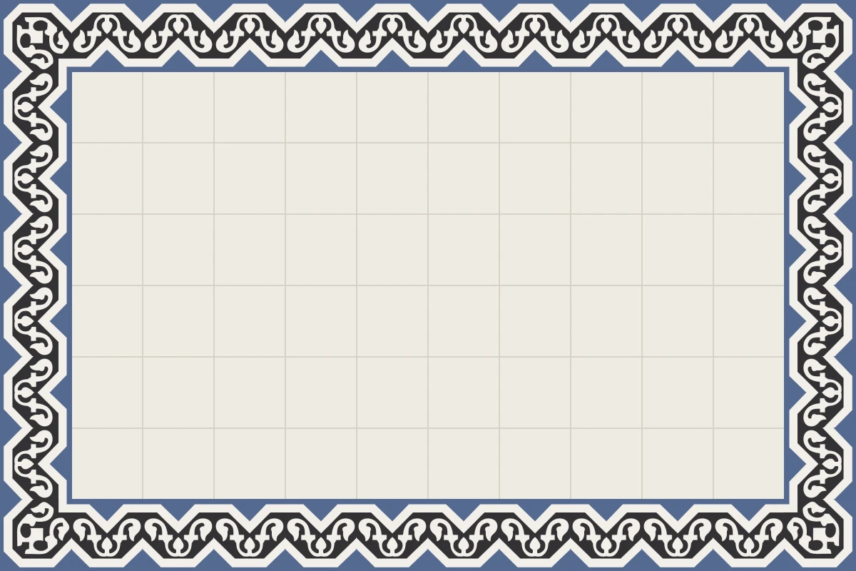 Patrón completo repetido del mosaico artesanal Galos Cenefa