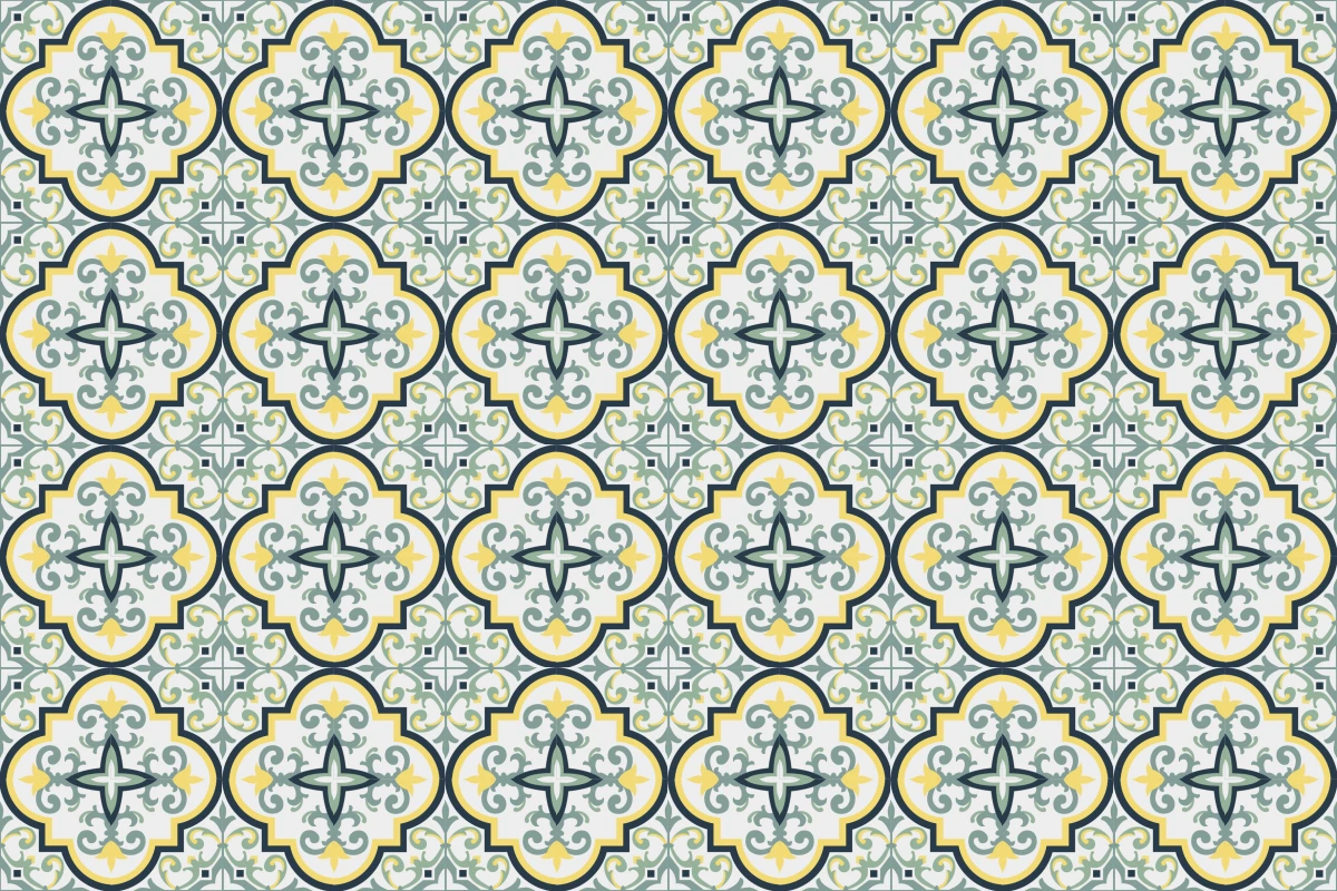 Patrón completo repetido del mosaico artesanal Granada