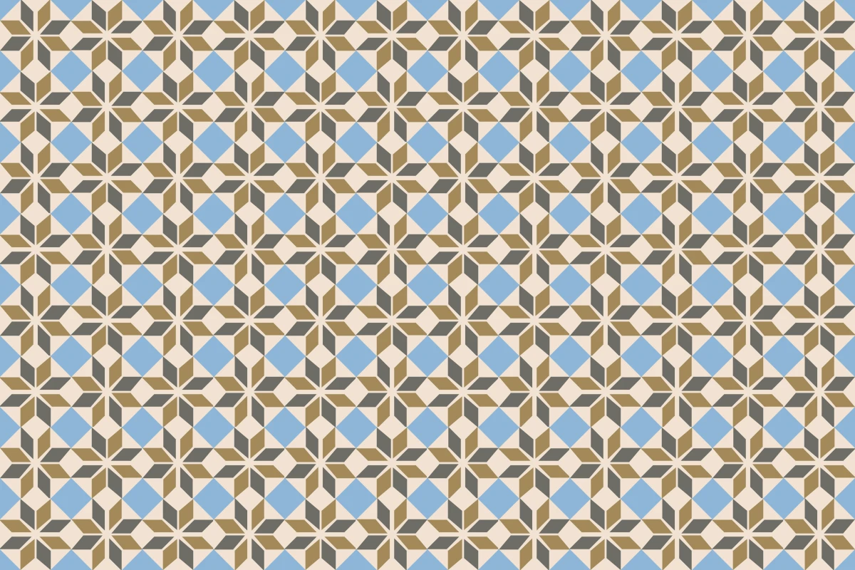 Complete repeated pattern for Hedra handcrafted cement tile
