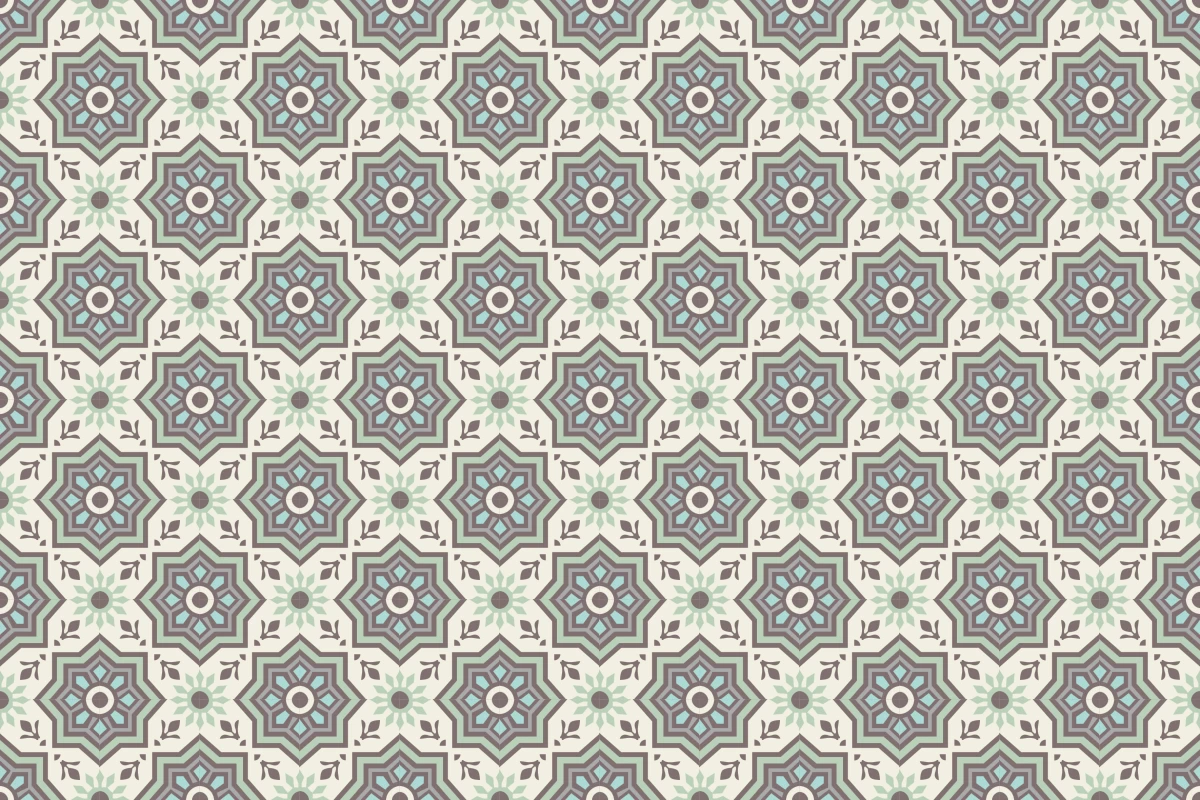 Complete repeated pattern for Izamal handcrafted cement tile