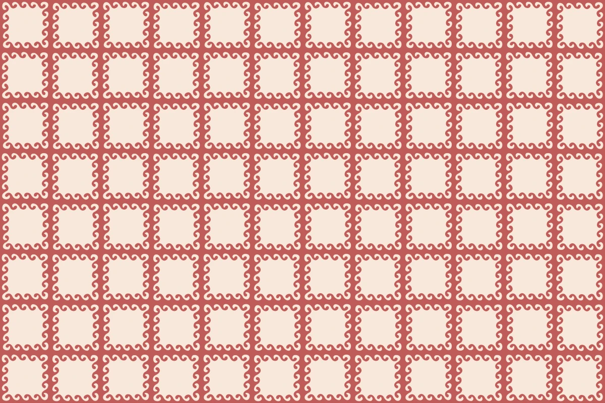 Complete repeated pattern for Mares handcrafted cement tile
