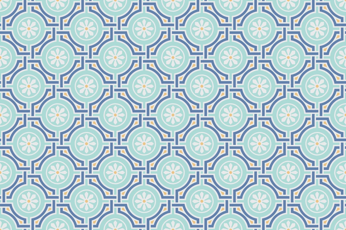 Patrón completo repetido del mosaico artesanal Margarita
