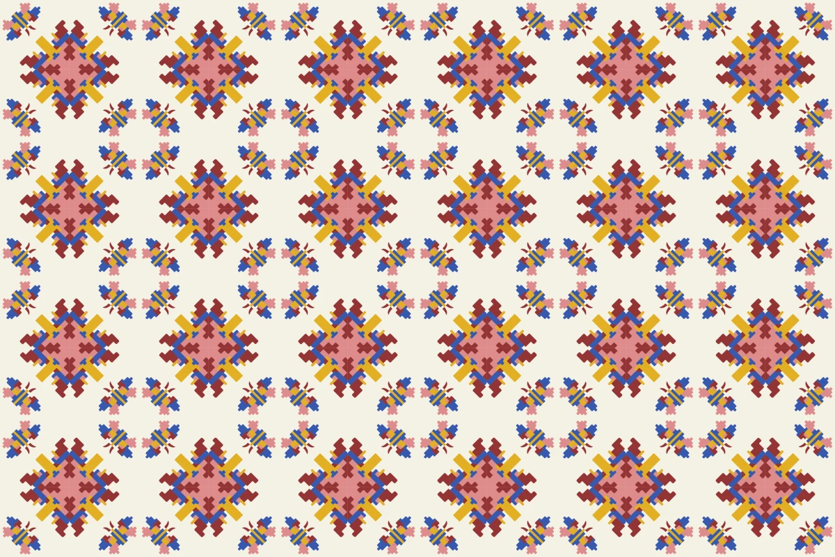 Patrón completo repetido del mosaico artesanal Mariposa
