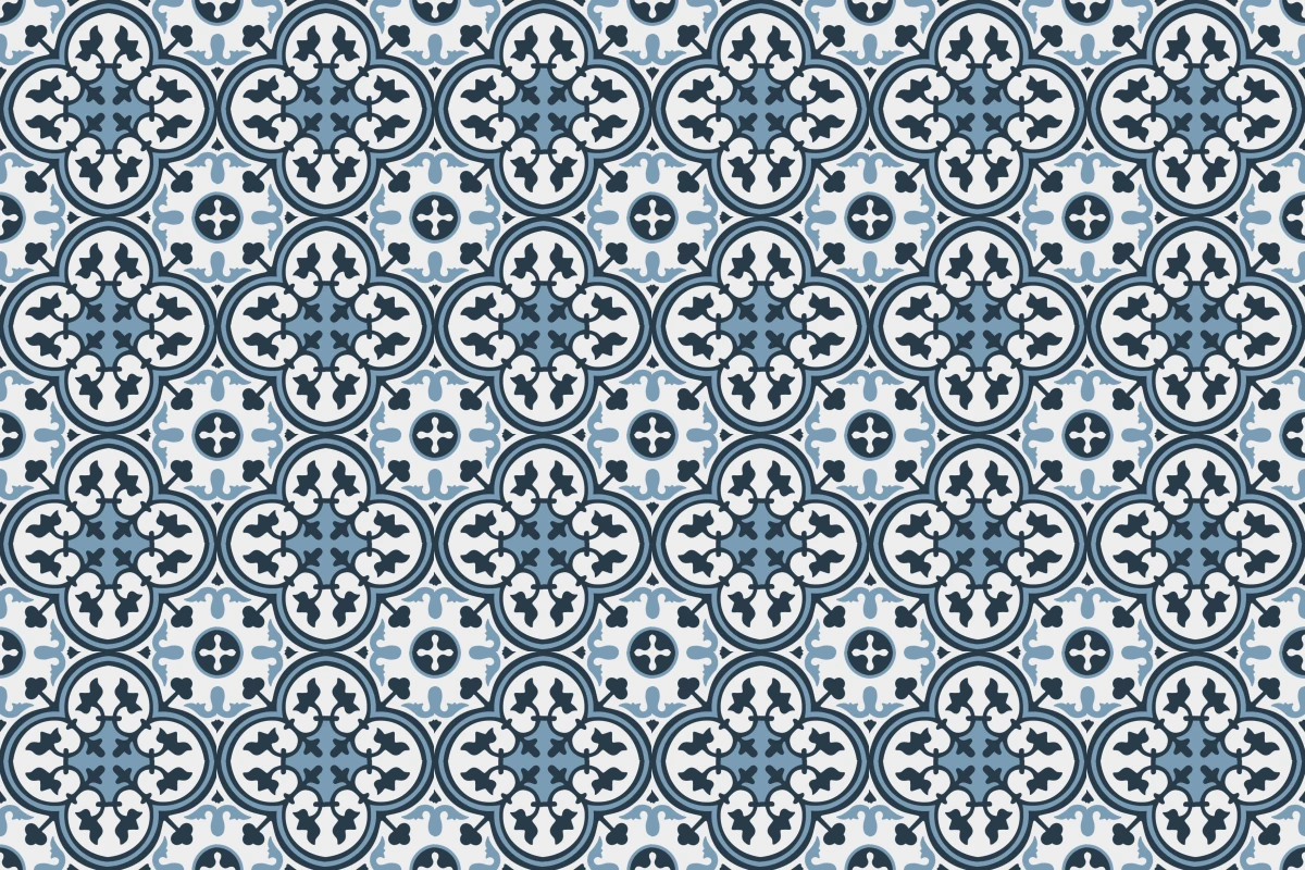 Patrón completo repetido del mosaico artesanal Marsella III