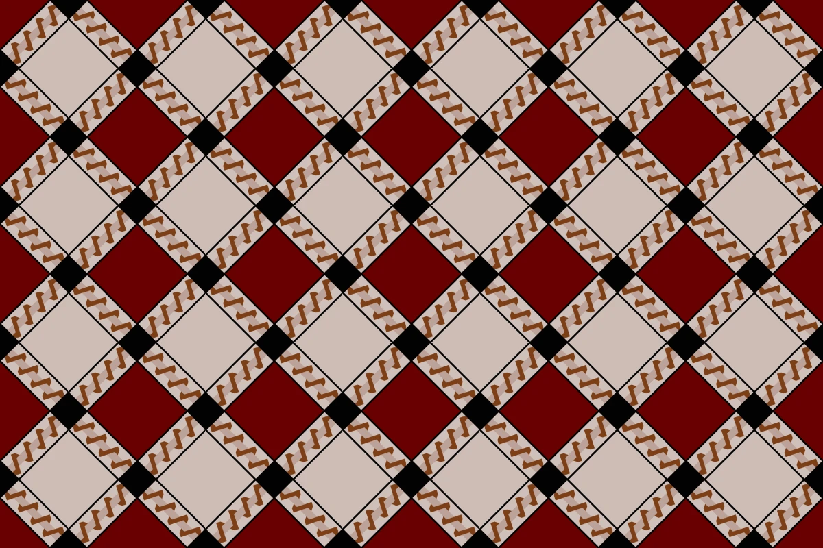 Complete repeated pattern for Olympo handcrafted cement tile