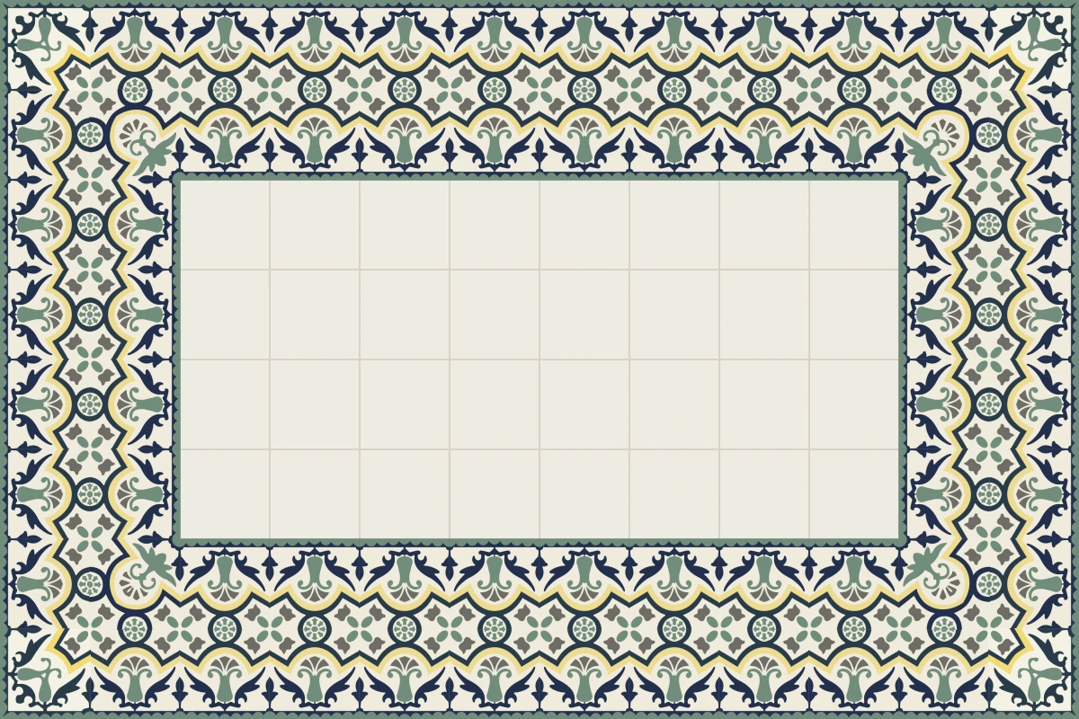 Patrón completo repetido del mosaico artesanal Paladio Esquina
