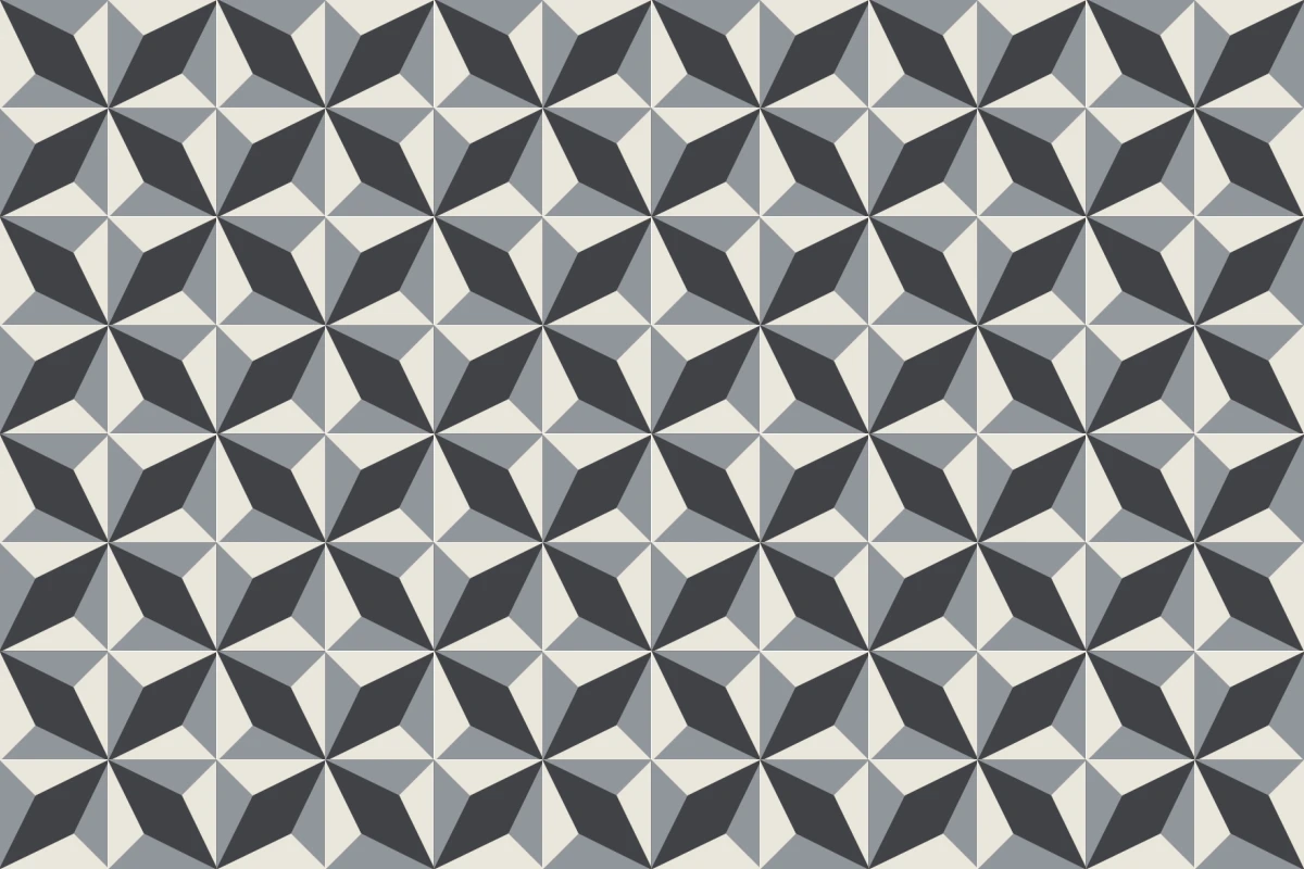 Complete repeated pattern for Pictor handcrafted cement tile