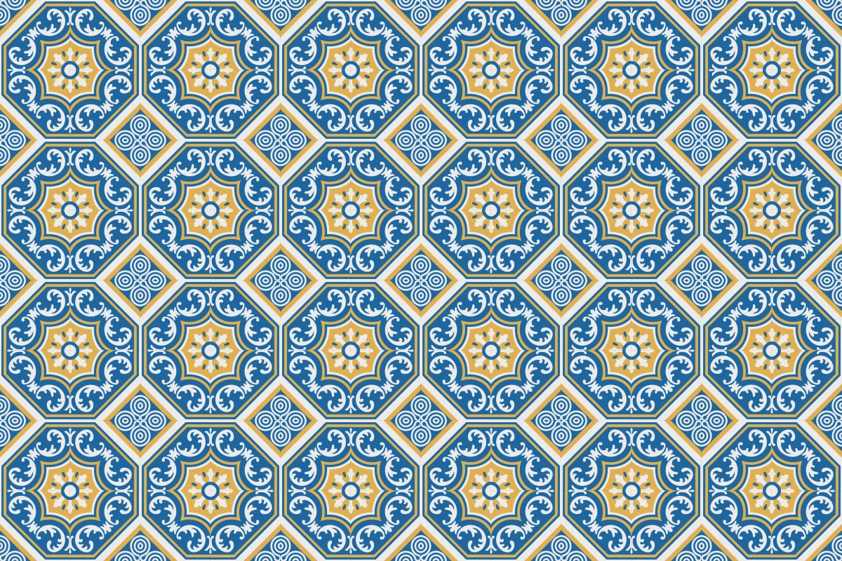 Patrón completo repetido del mosaico artesanal Prisco