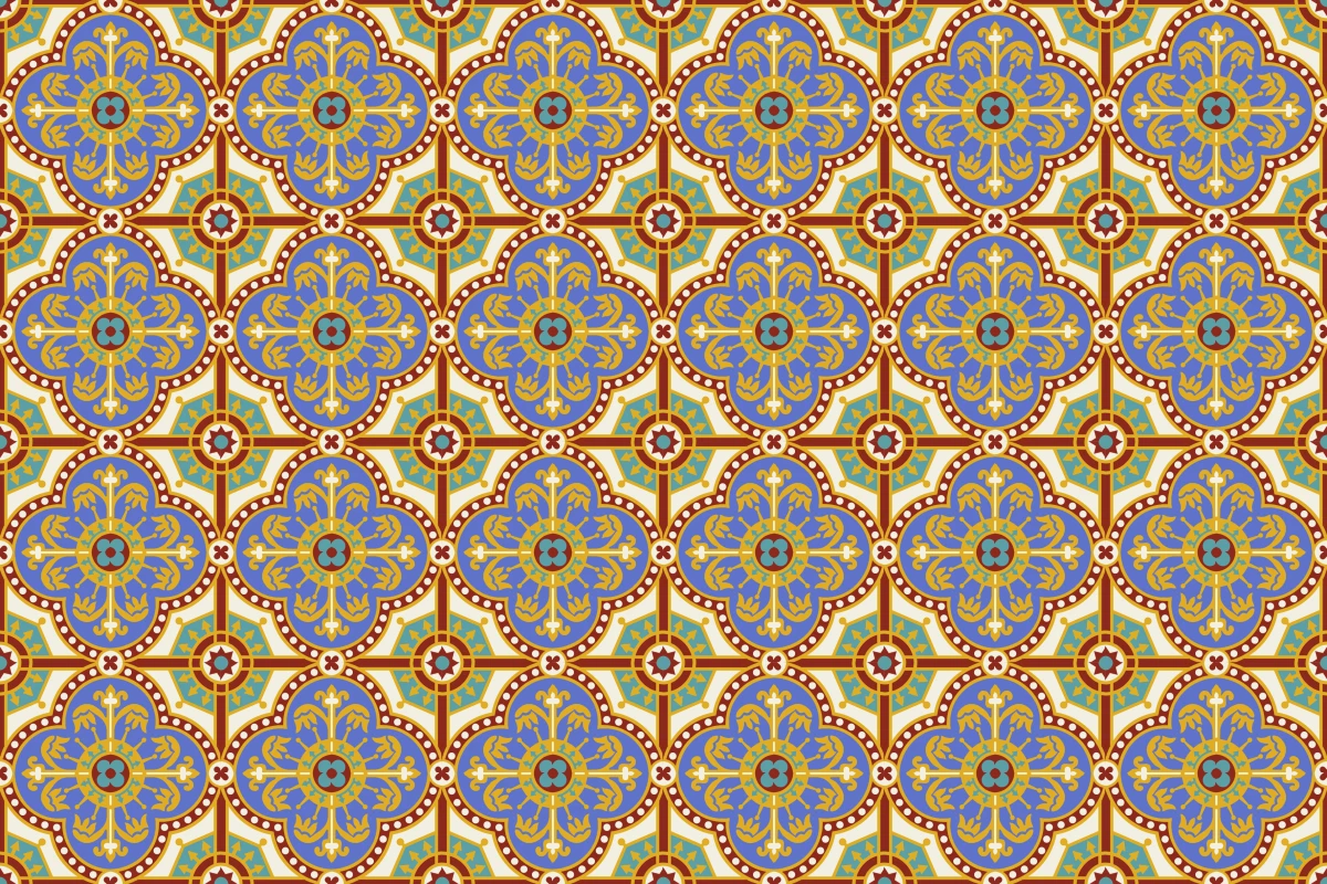 Patrón completo repetido del mosaico artesanal Regium