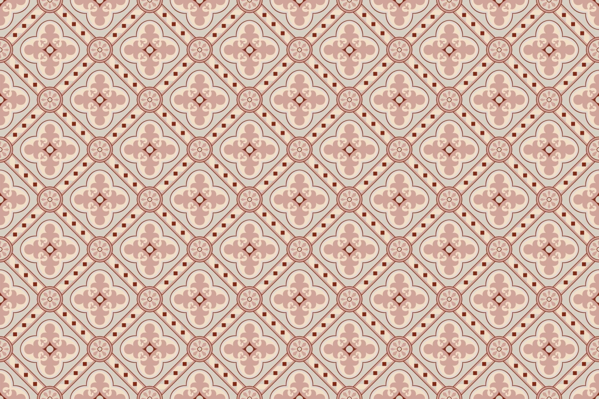 Complete repeated pattern for Strauss handcrafted cement tile
