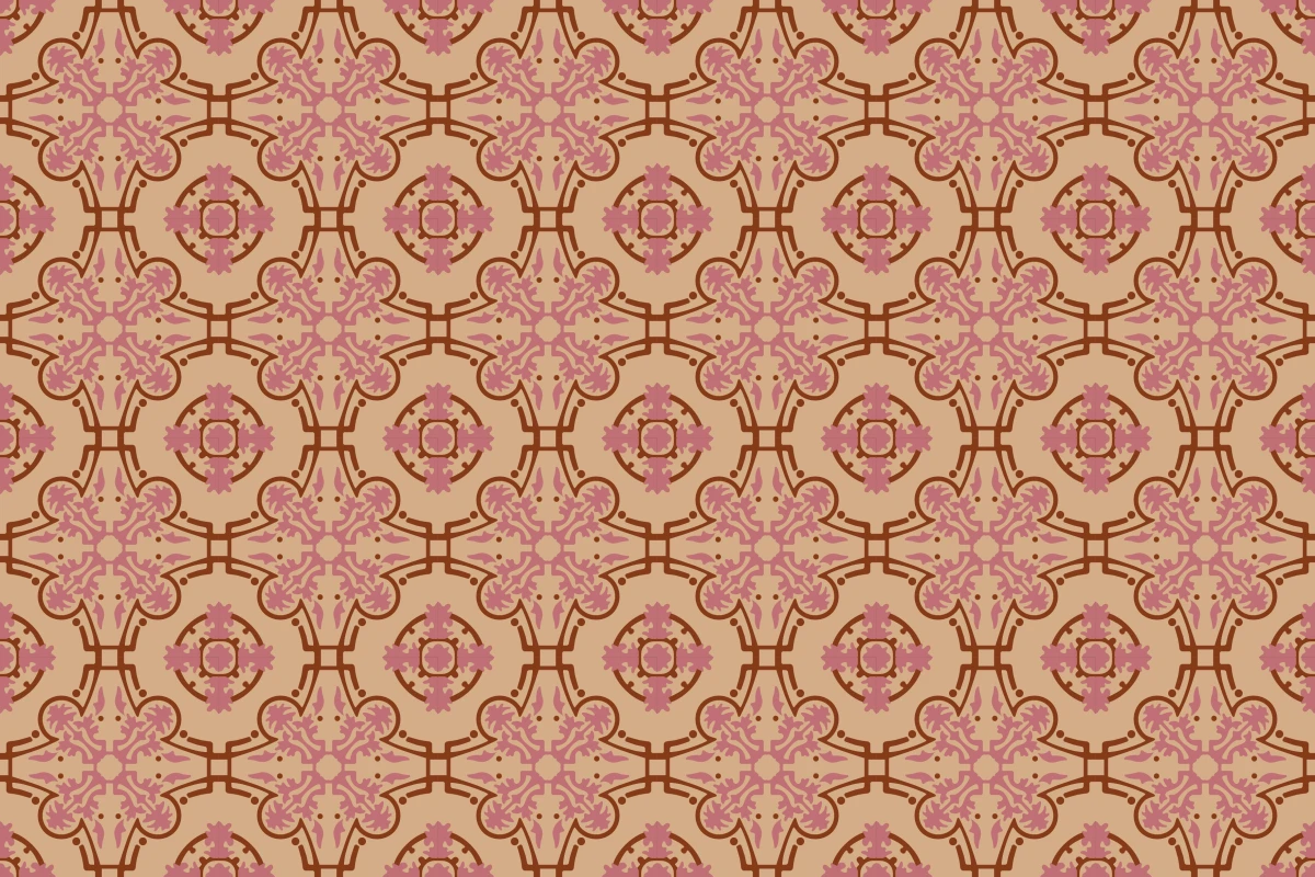 Complete repeated pattern for Versalles 2 handcrafted cement tile