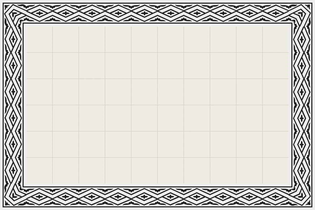 Complete repeated pattern for Winkel Esquina handcrafted cement tile