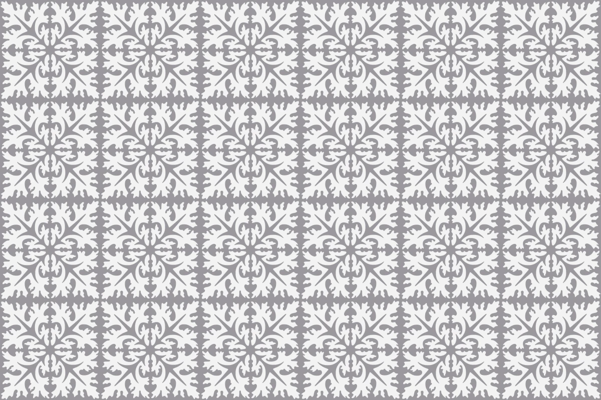 Complete repeated pattern for Winter handcrafted cement tile