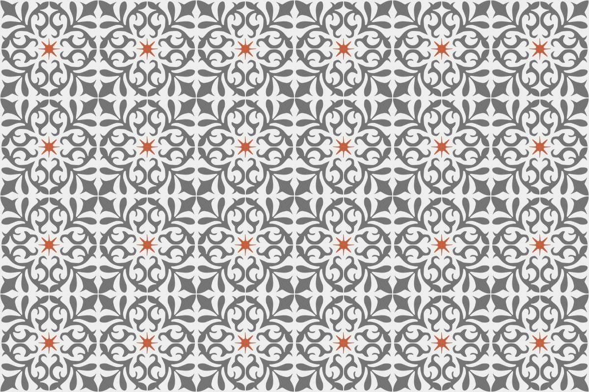 Complete repeated pattern for Zaragoza handcrafted cement tile